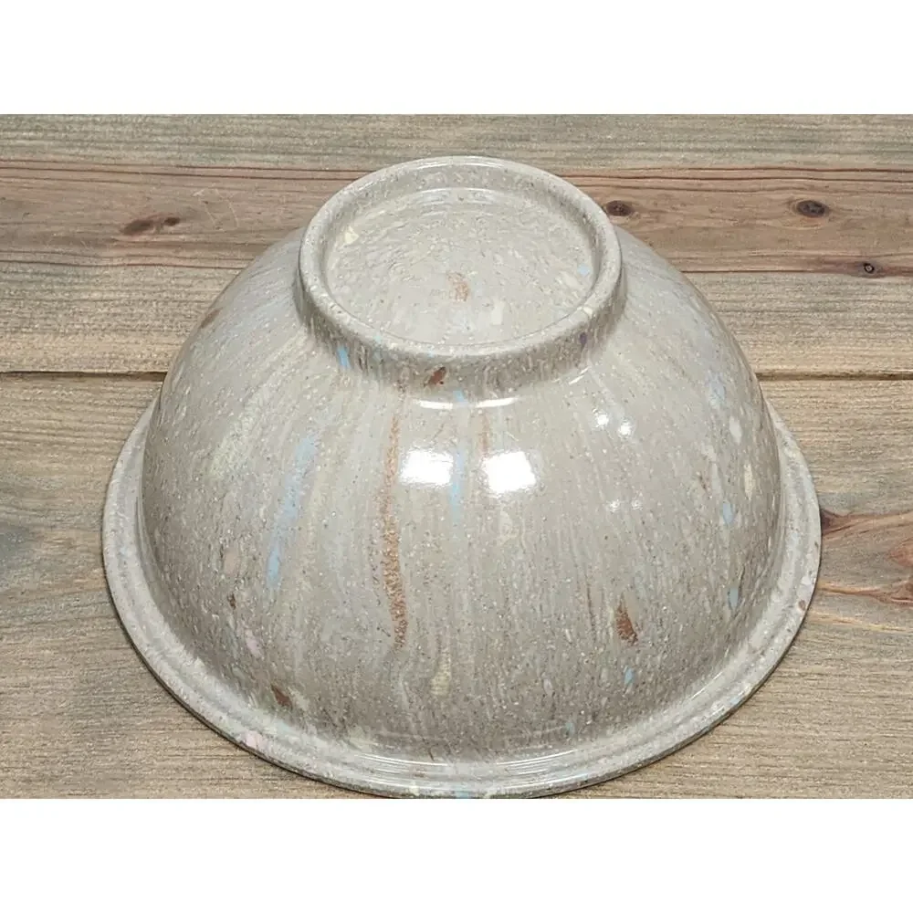 Vintage Texas Ware Beige Confetti Spatter Melamine Melmac Mixing Bowl MCM 8 Inch